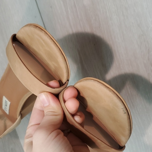 Steve Madden Women Irenee Leather Ankle Heels Sandals shoes sz 10 - Picture 4 of 11